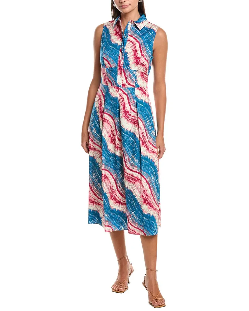 Nicole Miller Adley Midi Dress Blue