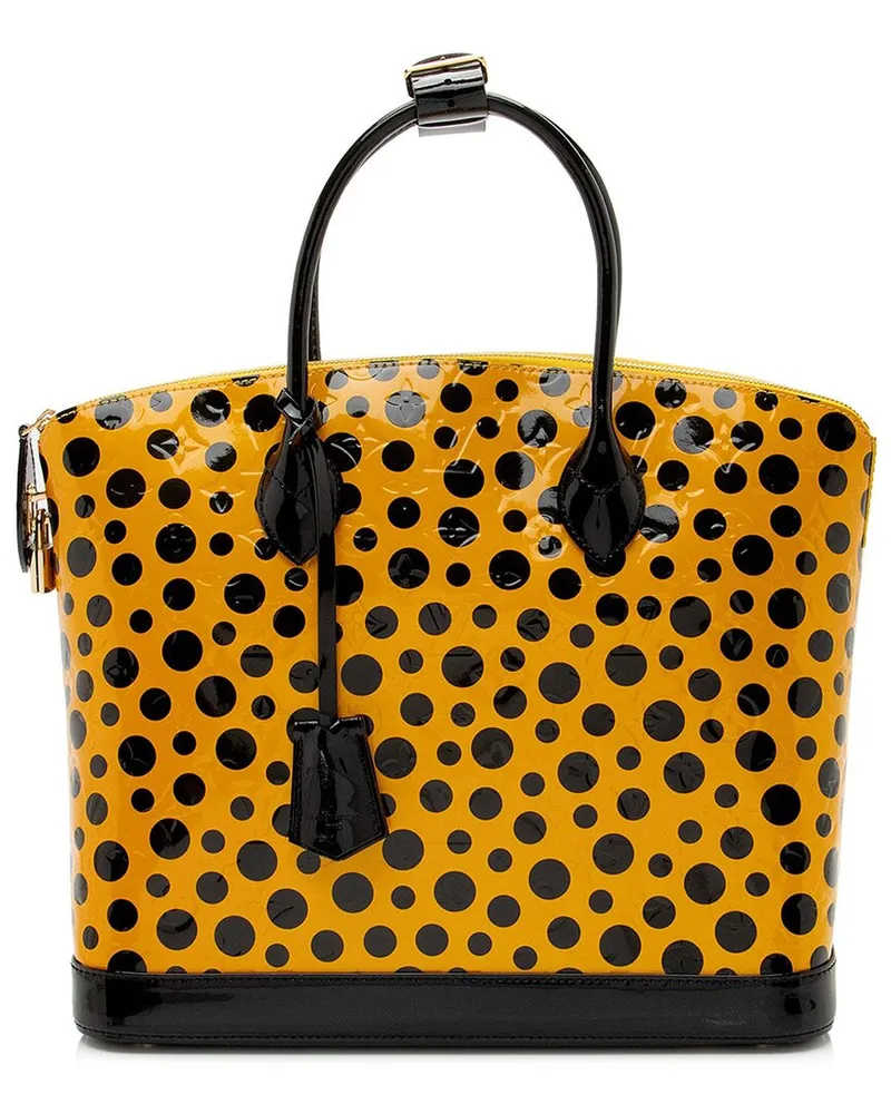 Louis Vuitton Black Kusama Monogram Vernis Limited Edition Infinity Dots  Lockit MM (Authentic Pre-Loved Nocolor
