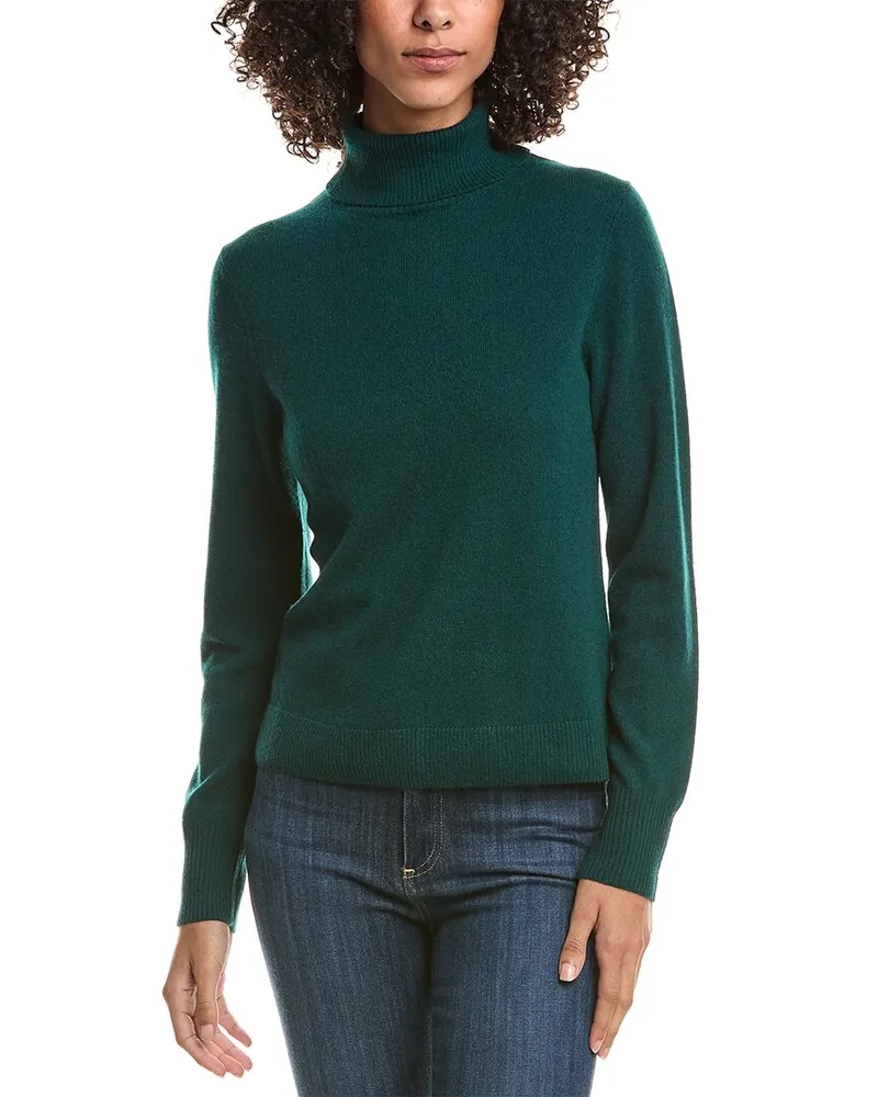 Michael Stars Cory Turtleneck Wool & Cashmere-Blend Sweater Green