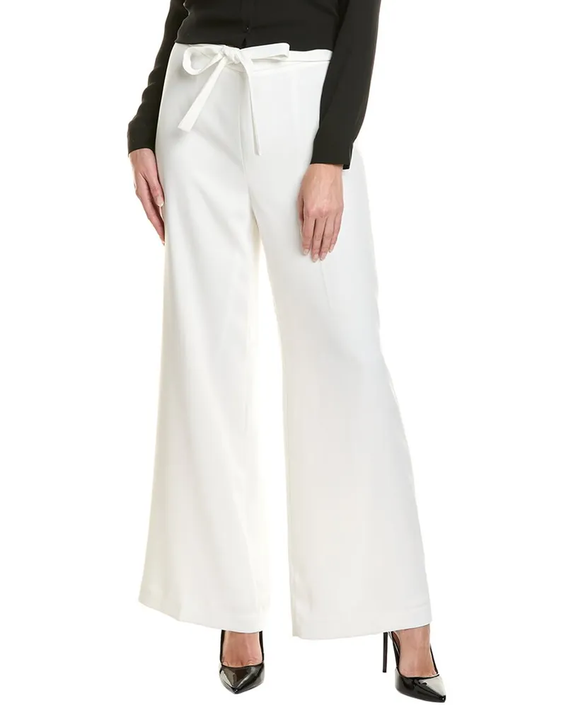 Elie Tahari Tie Front Pant White