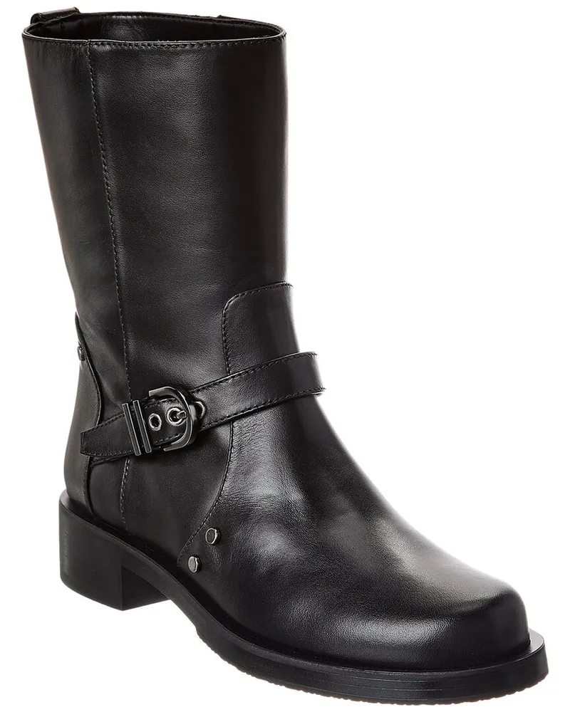 Stuart Weitzman Maverick Leather Bootie Black