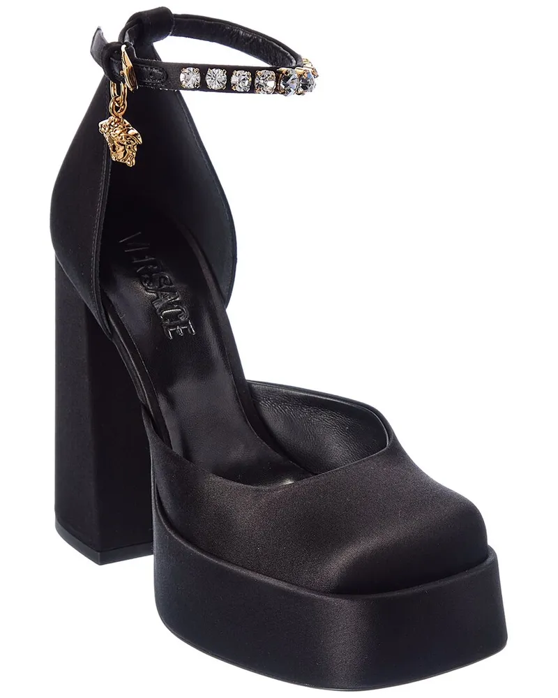 Versace Aevitas Silk Platform Pump Black