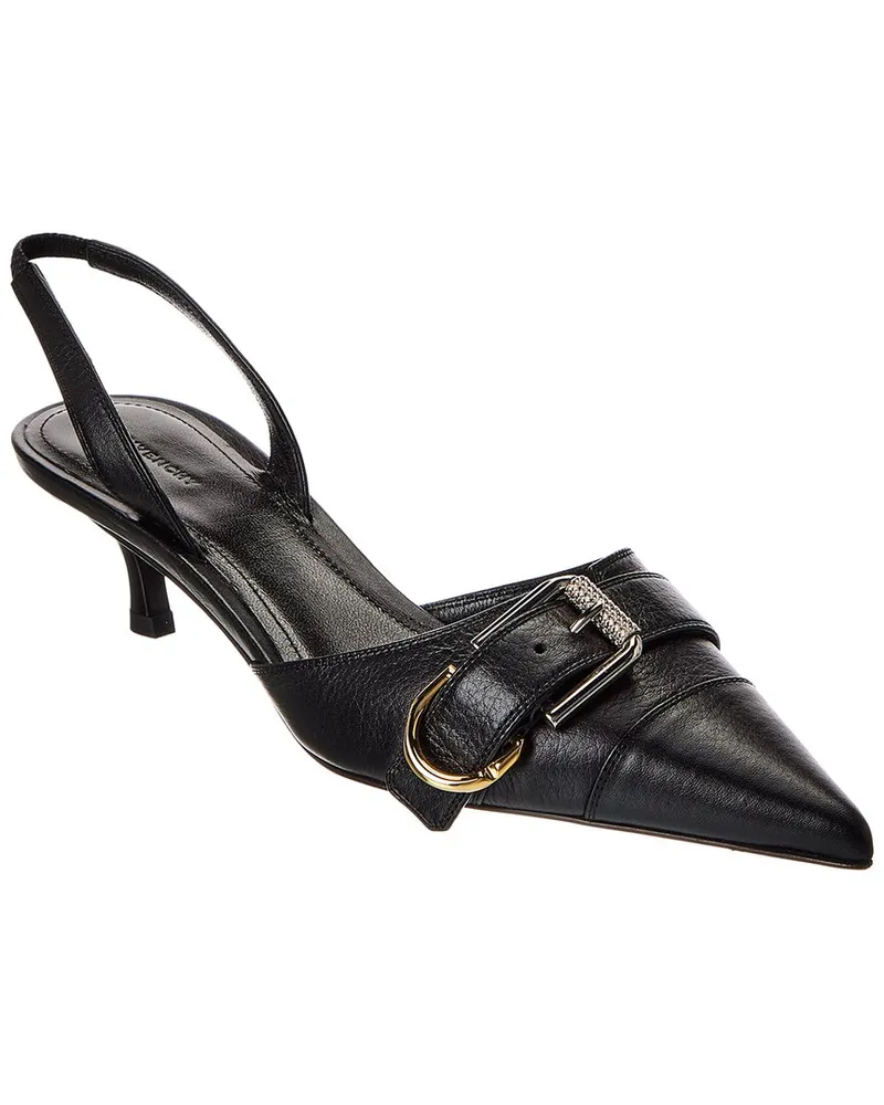 Givenchy Voyou Leather Slingback Pump Black