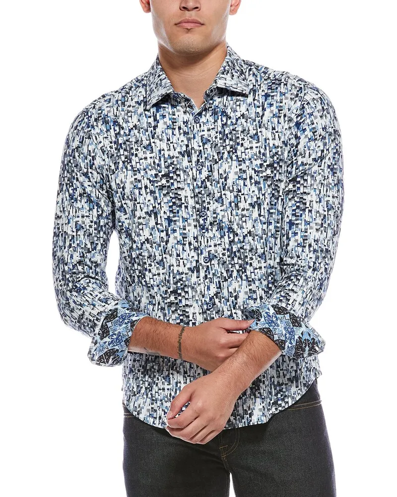 Robert Graham Fragment Classic Fit Shirt Blue