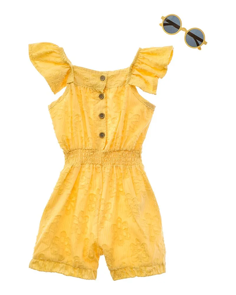Rachel Zoe 2pc Woven Romper with Sunglasses Nocolor