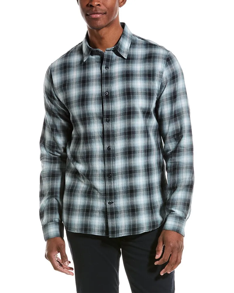 Vince Classic Fit Flannel Shirt Nocolor
