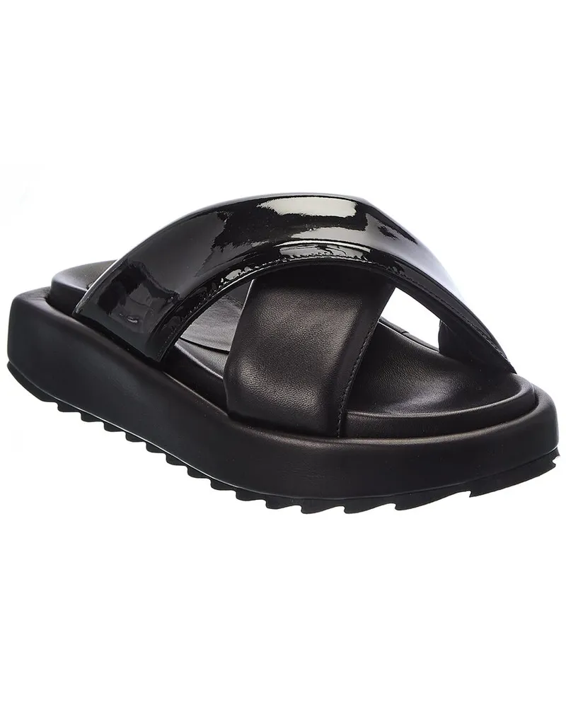 Gia Borghini Leather Platform Sandal Black