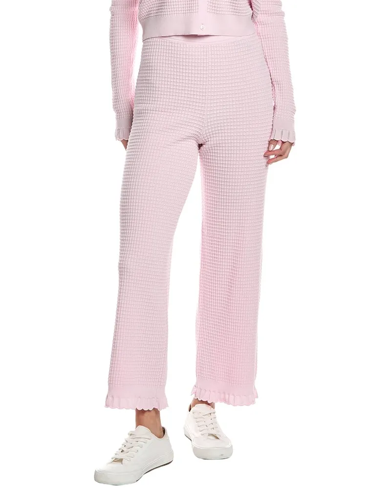 Theory Lace Trim Pant Pink