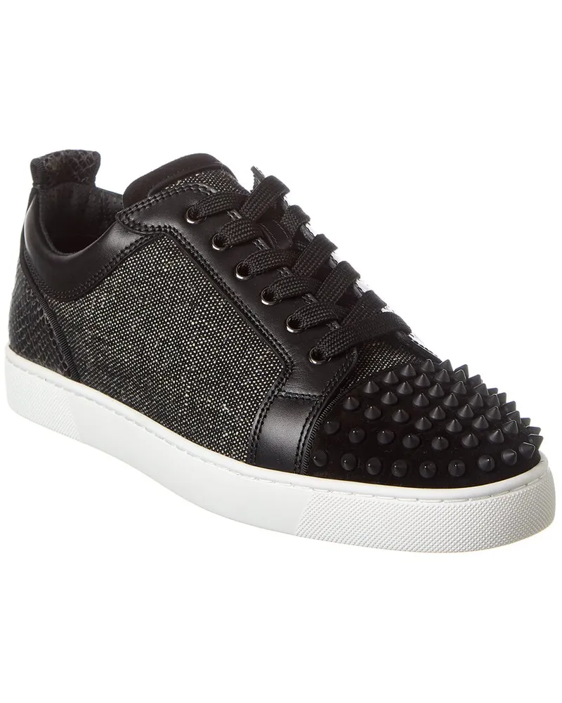 Christian Louboutin Louis Junior Orlato Linen & Leather Sneaker Nocolor