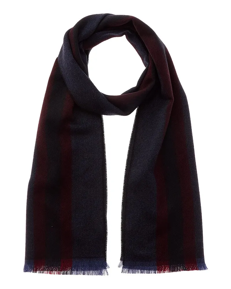 Gucci GG Wool & Silk-Blend Scarf Blue