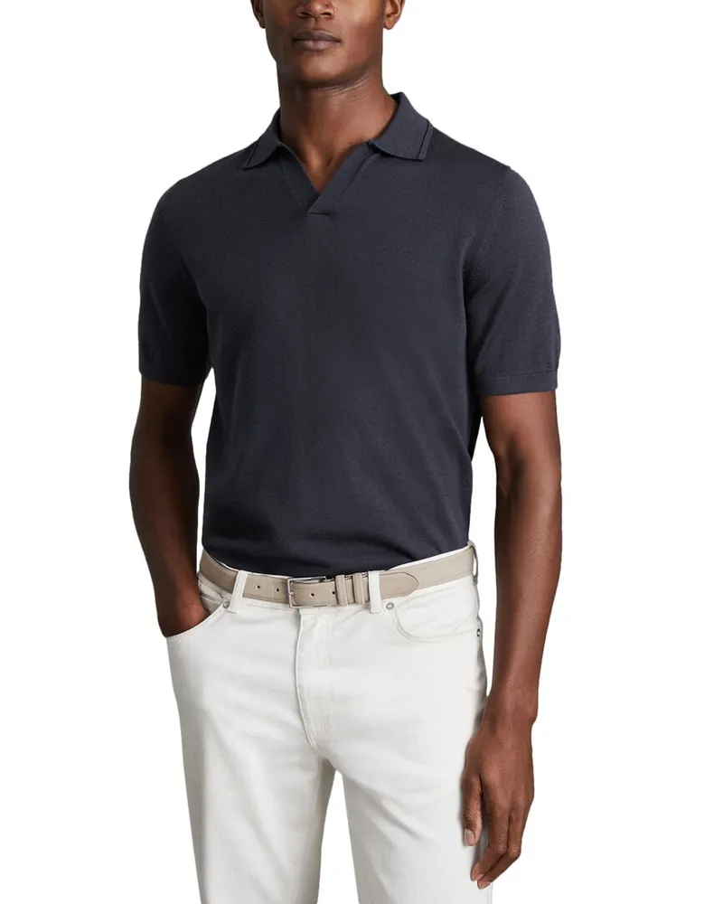 Reiss Duchies Open Collar Mer Top Nocolor