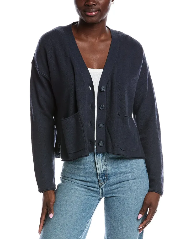 Splendid Michelle Silk-Blend Cardigan Blue
