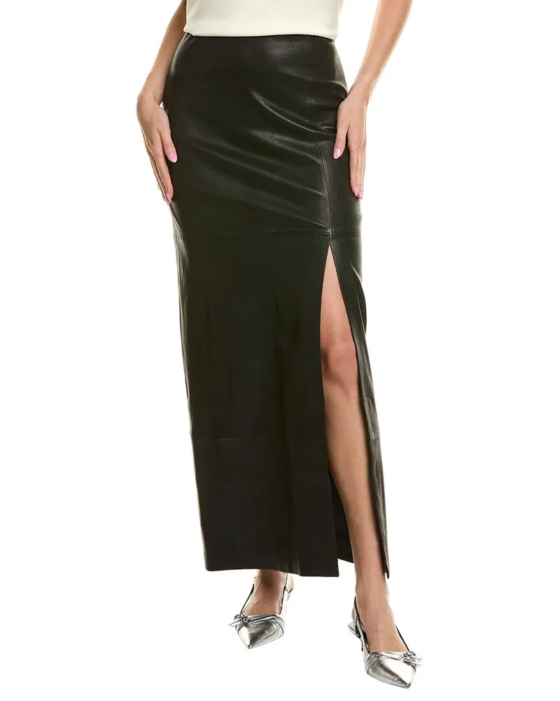 Rag & Bone Ilana Stretch Leather Skirt Black