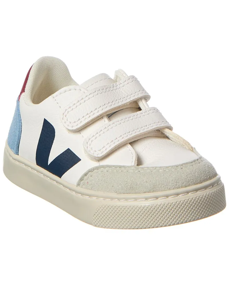 VEJA Small V-12 Chromefree Leather Sneaker Blue