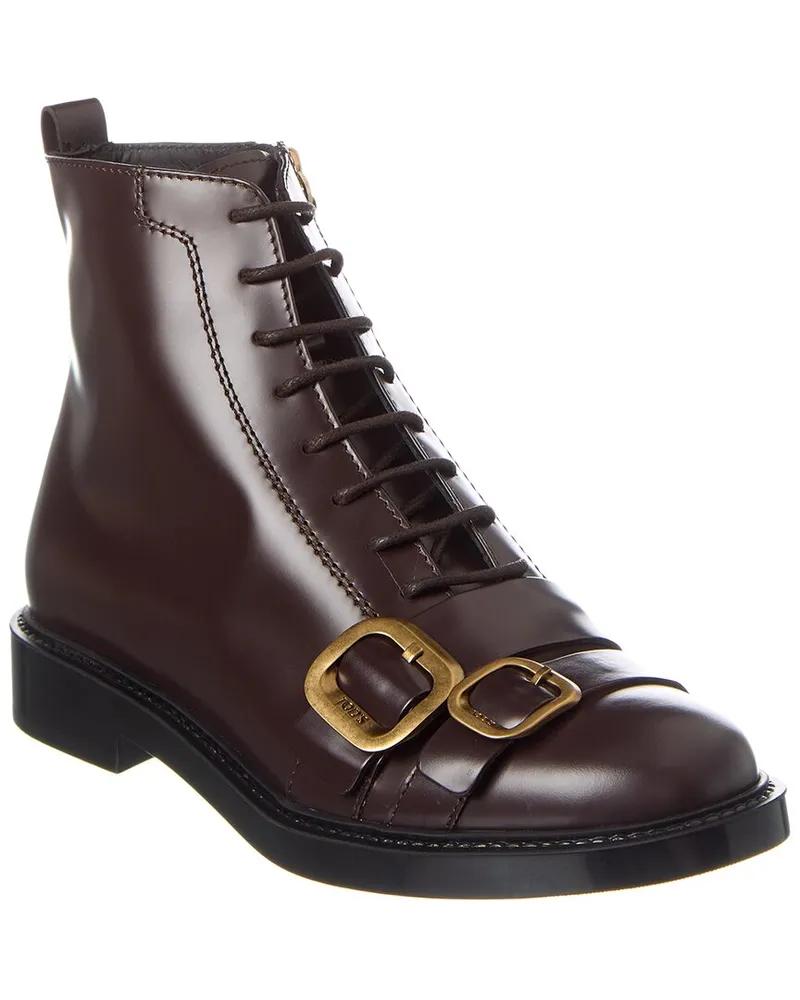 TOD'S TOD’s Lace-Up Leather Boot Brown