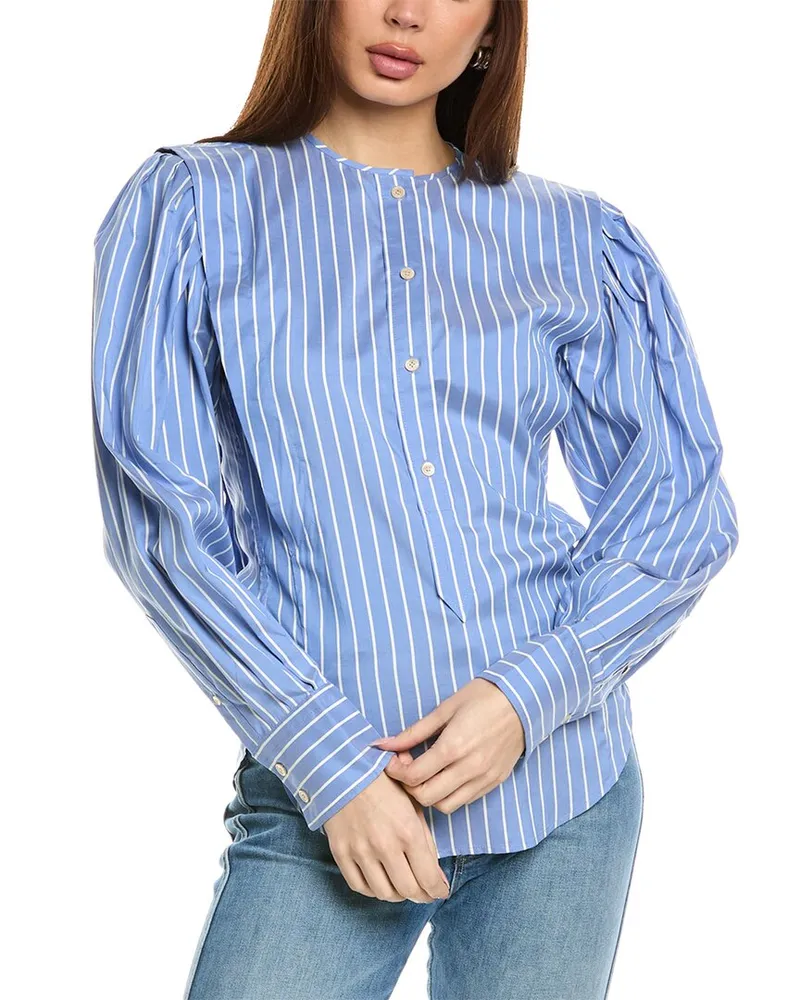 Isabel Marant Isabel Marant E'toile Brunille Silk Blouse Beige