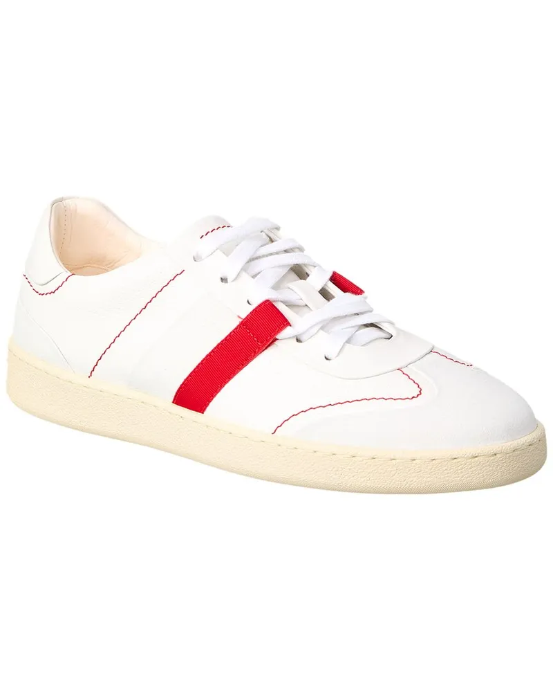 Ferragamo Garda Low Leather Sneaker White
