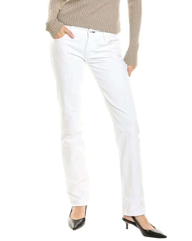 Rag & Bone Piper Bright White Low-Rise Straight Jean White