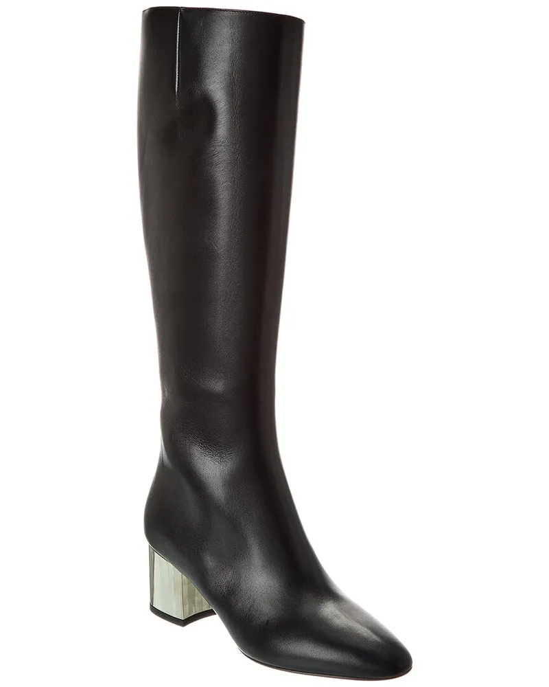 Michael Kors Collection Carly Runway Leather Long Boot Red