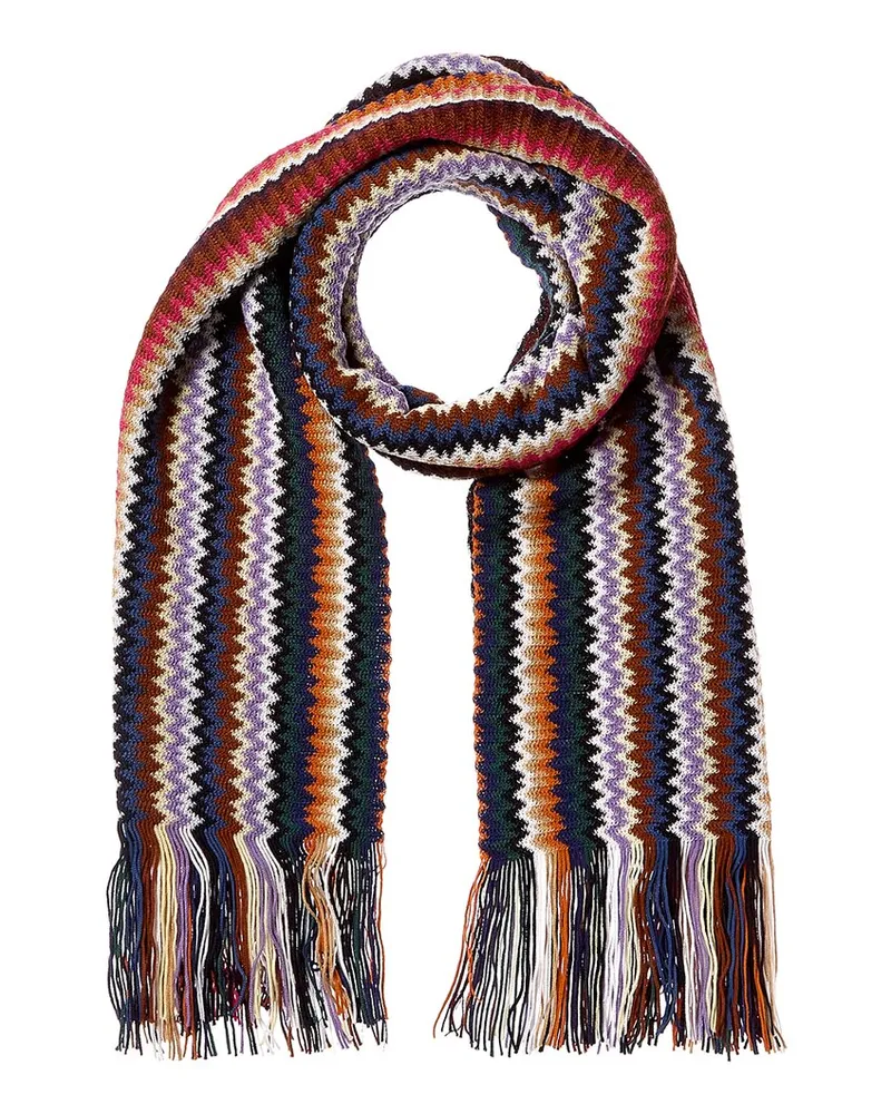 Missoni Wool-Blend Scarf Red