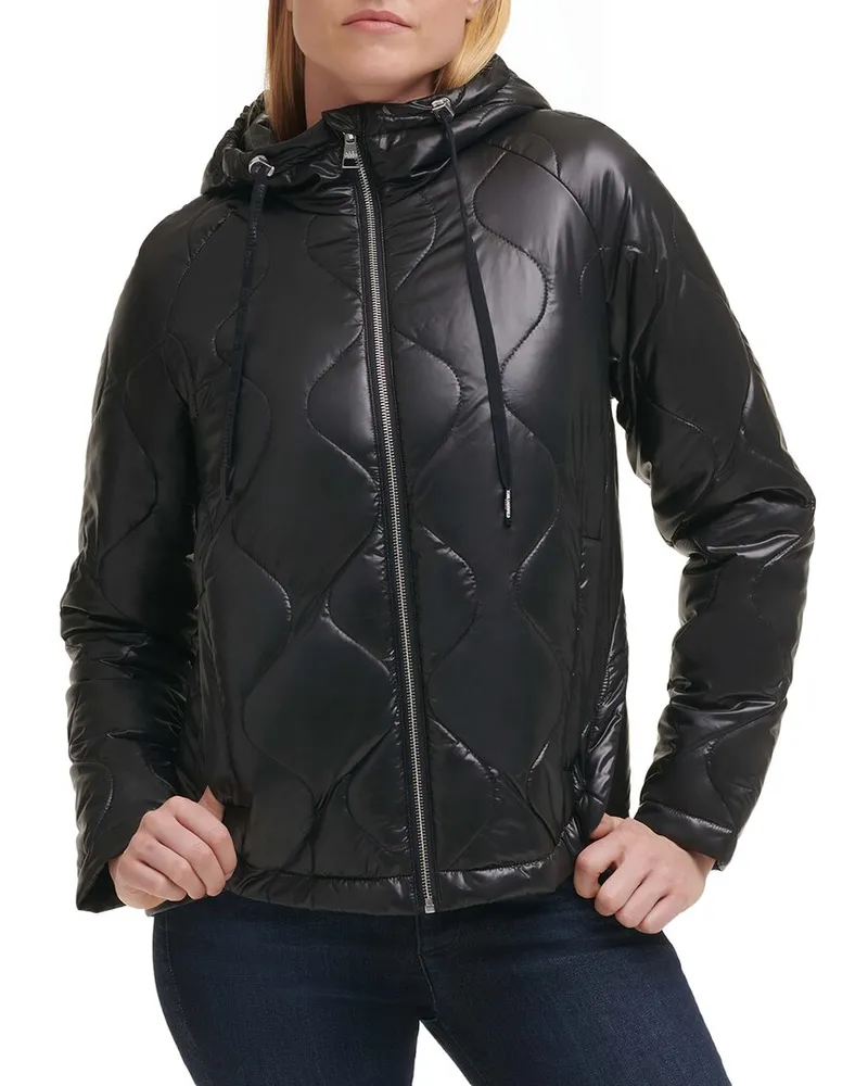 Karl Lagerfeld Onion Quilted Jacket Black