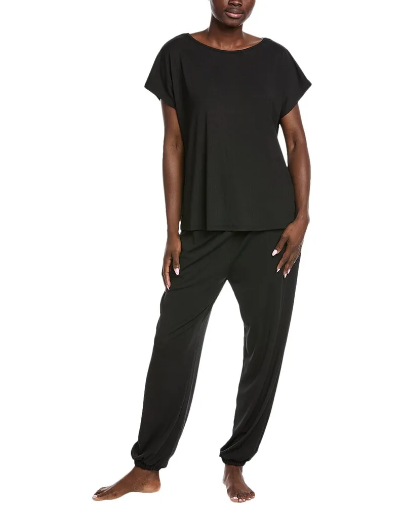 Badgley Mischka 2pc Yummy Shirt & Pant Set Black