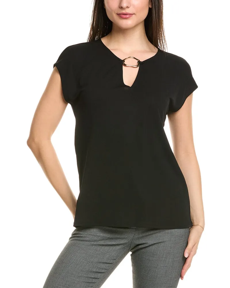 Anne Klein Keyhole Top Black