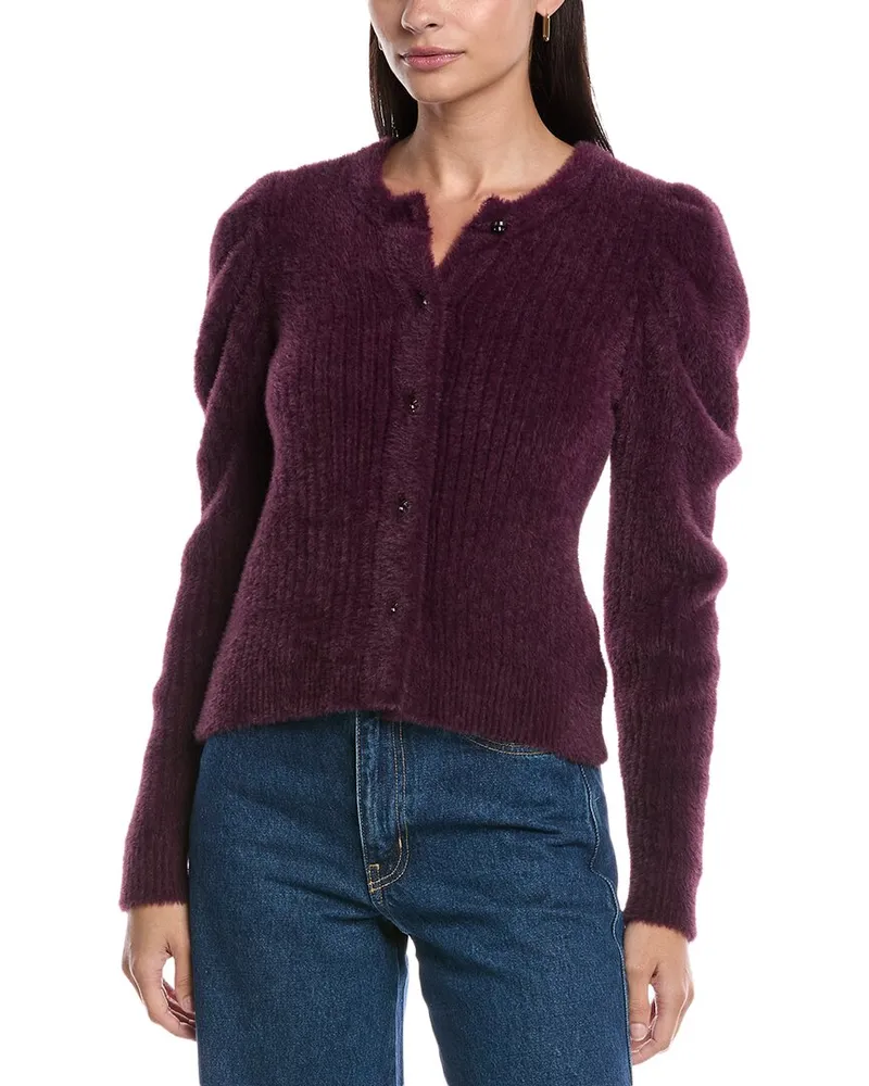 Rebecca Minkoff Fuzzy Janine Cardigan Purple