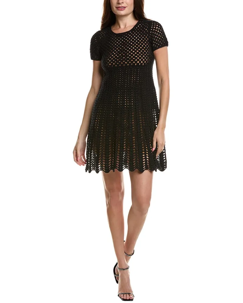 Michael Kors Cashmere Crochet Dress Black