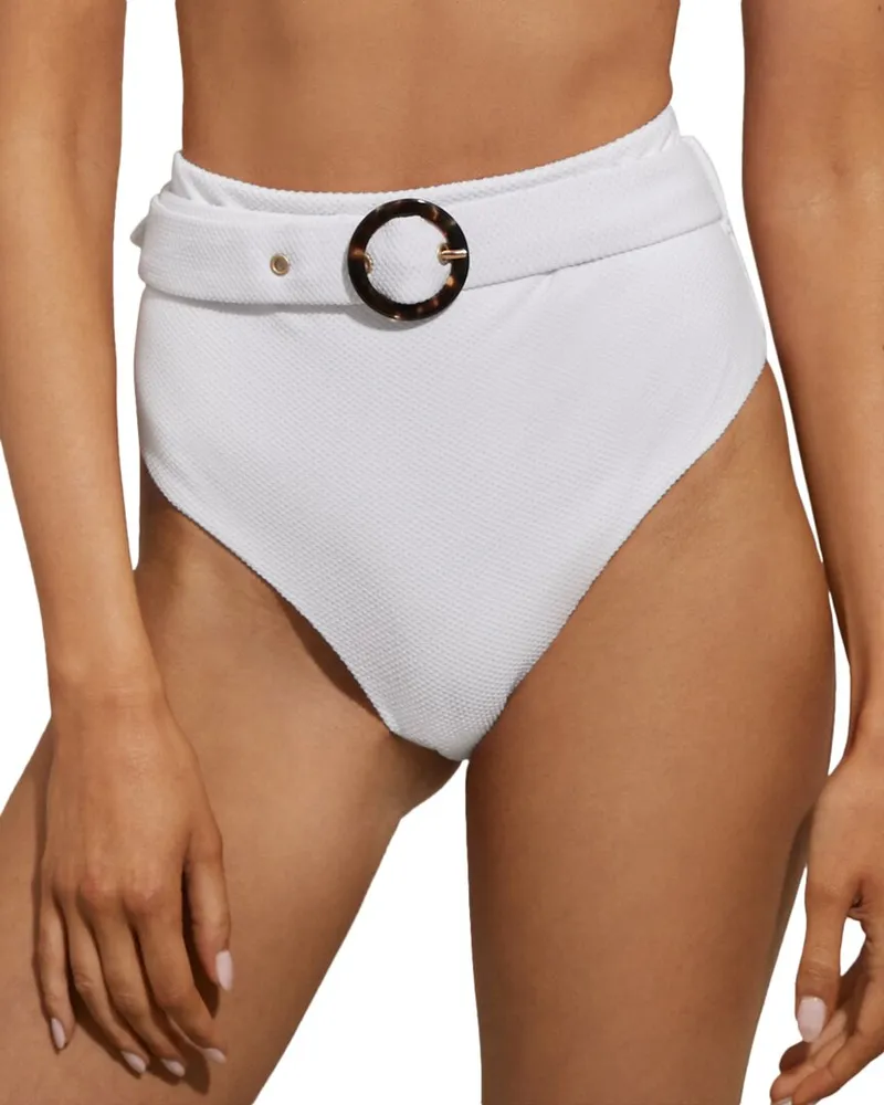 Reiss Danielle Belted High Waist Bottom White