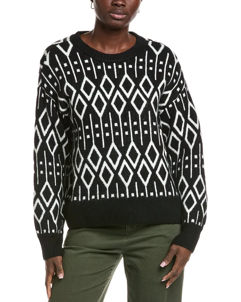 Vince Camuto Jacquard Sweater Black