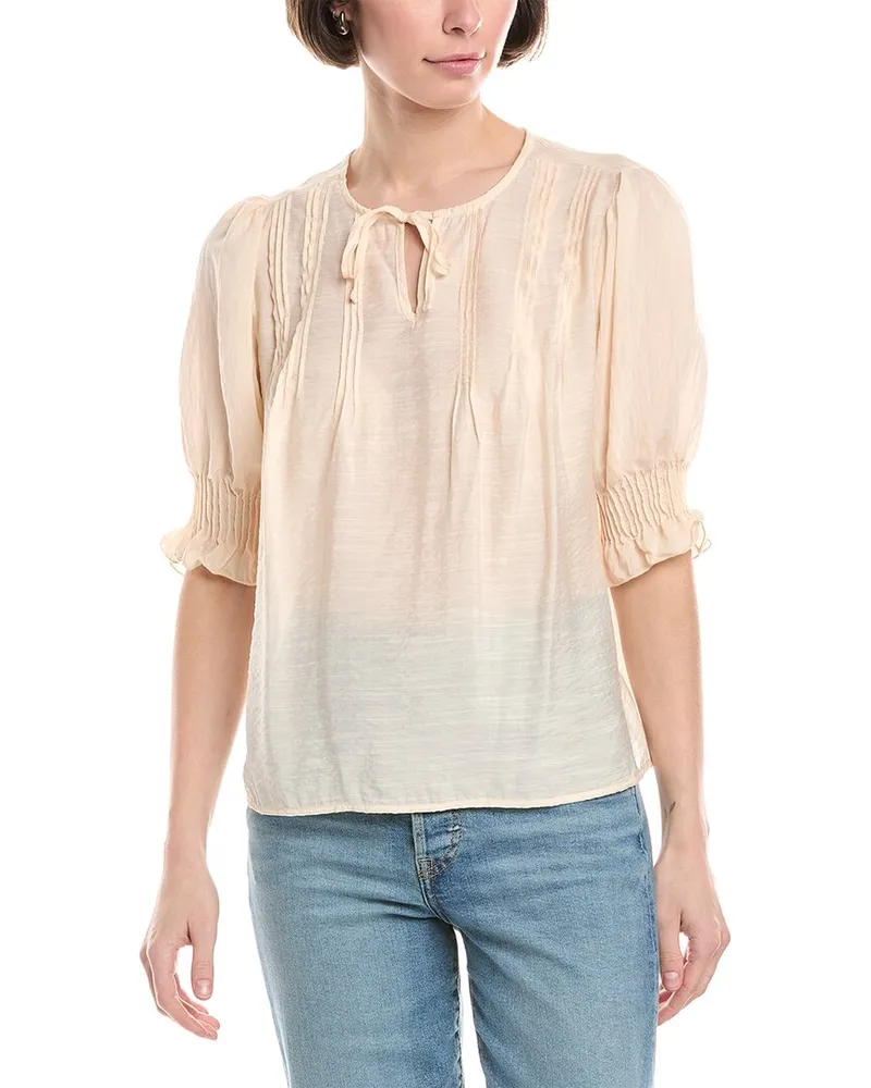 Sam Edelman Marlie Pintuck Blouse Pink