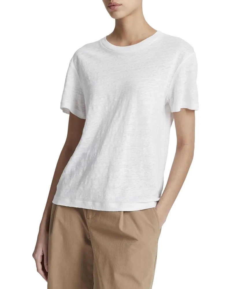 Vince Drop Shoulder Linen Top Nocolor