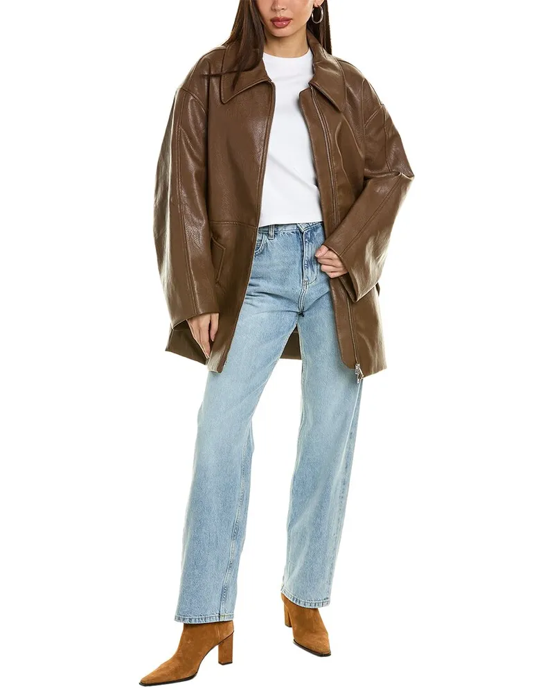 NICHOLAS Jael Oversized Coat Brown