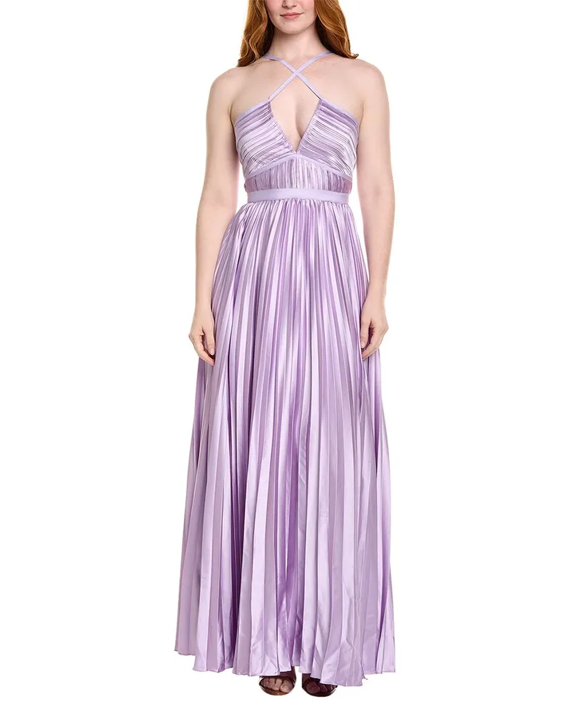 AMUR Nori Halter Gown Purple