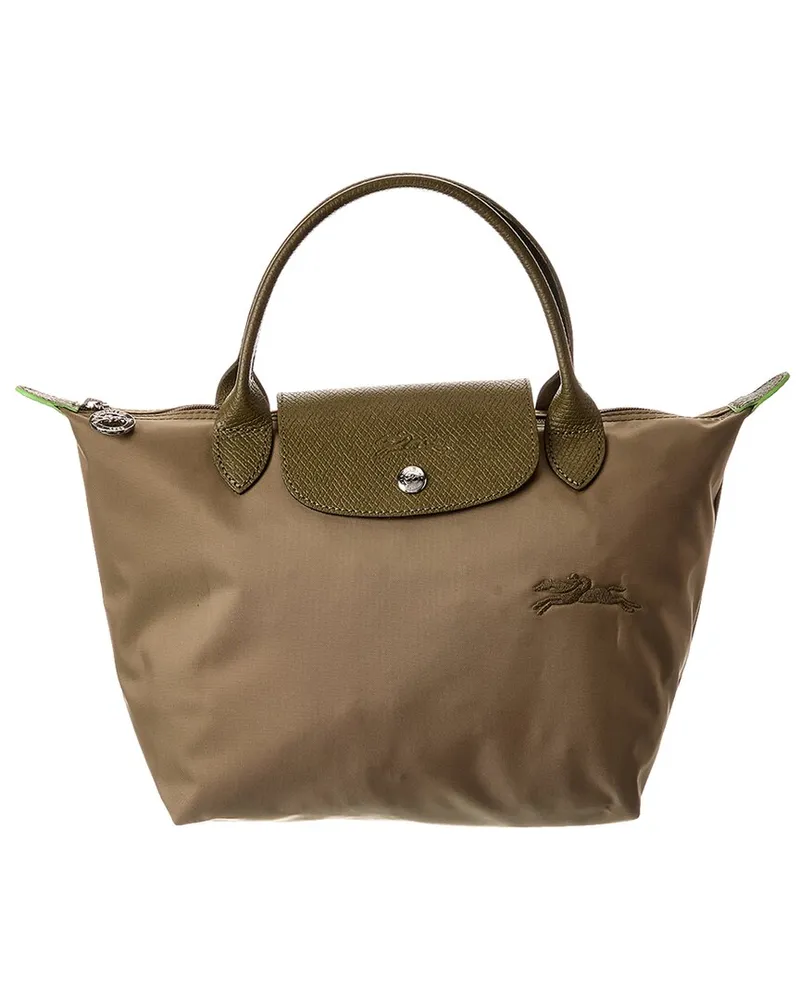 Longchamp Le Pliage Green Small Canvas Short Handle Handbag Green