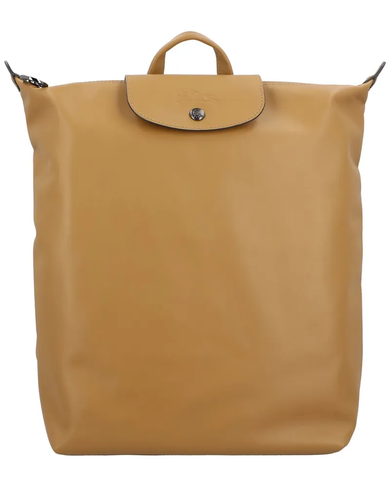 Longchamp Le Pliage Xtra Medium Leather Backpack Brown