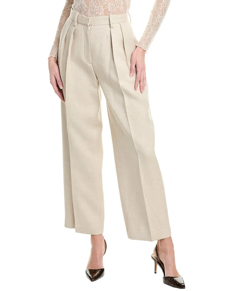 Rag & Bone Francine Italian Suiting Wool-Blend Pant Brown