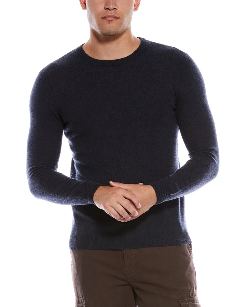 Autumn Cashmere Basic Cashmere Crewneck Sweater Blue