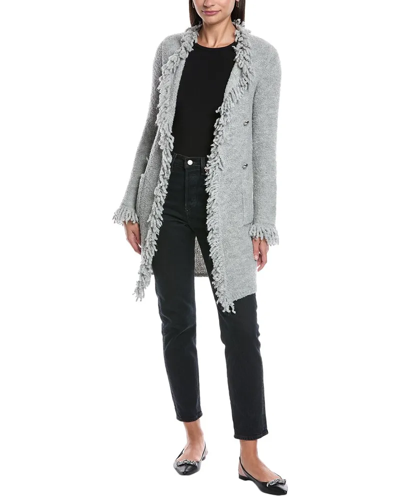 MARELLA Regina Wool-Blend Jersey Coat Gray