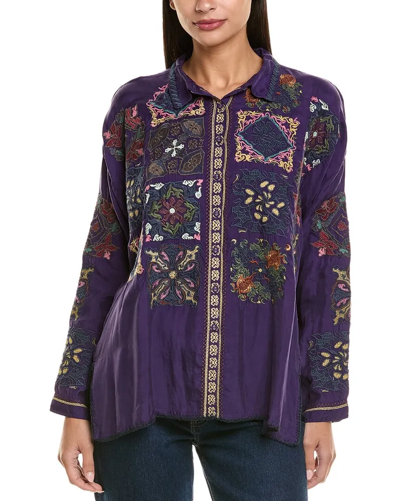 Johnny Was The Audrey Oversized Blouse Purple
