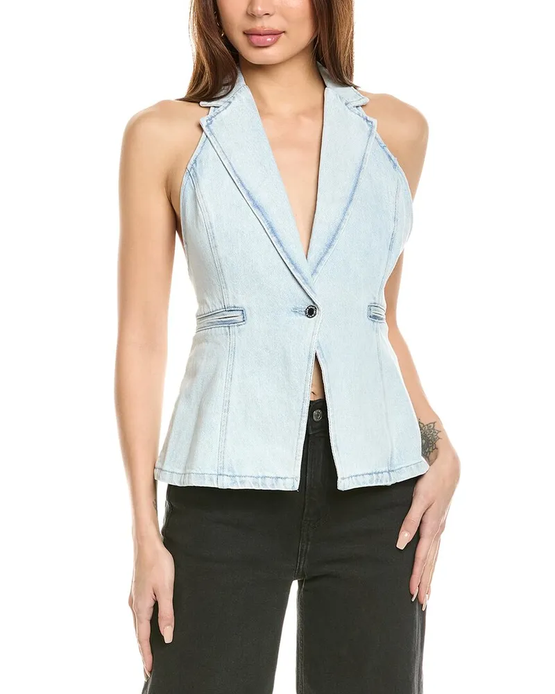 WeWoreWhat Denim Vest Blue