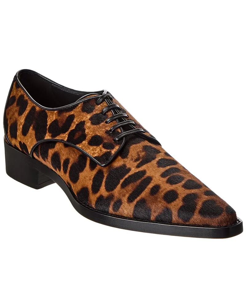 Dolce & Gabbana Haircalf & Leather Loafer Brown