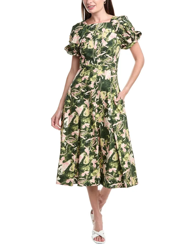 3.1 phillip lim Collapsed Bloom Midi Dress Green