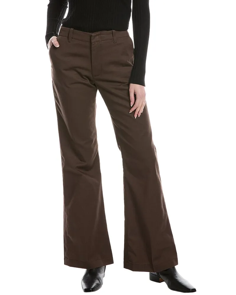 RE/DONE Mid-Rise Flared Trouser Chocolate Jean Brown