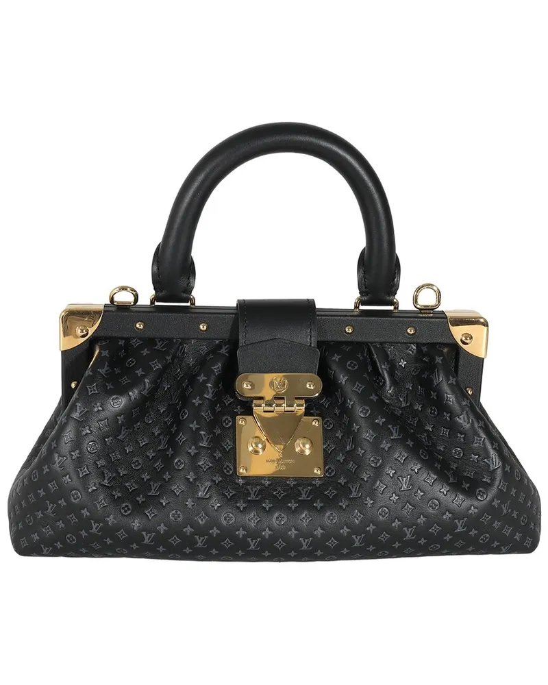 Louis Vuitton Black Calfskin Nanogram Clutch (Authentic Pre-Loved Nocolor