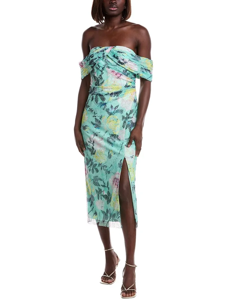 Monique Lhuillier Allie Lace Midi Dress Nocolor