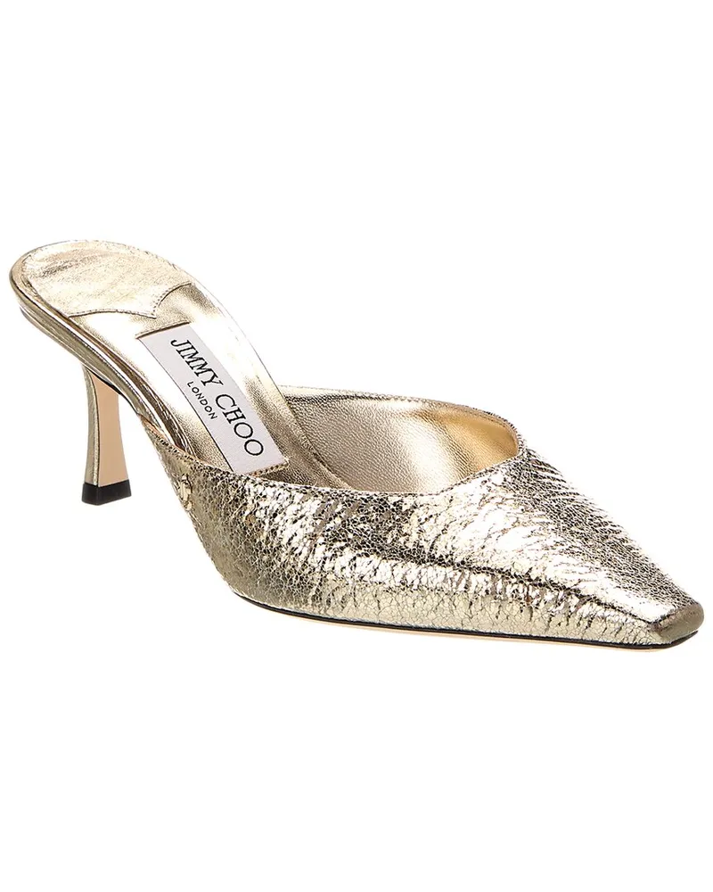 Jimmy Choo Vivi 65 Leather Mule Gold