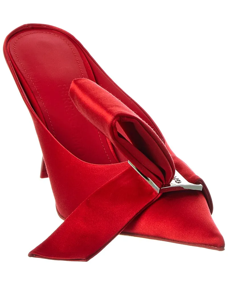 Ferragamo Ferragamo Asymmetric Bow Satin Pump Red