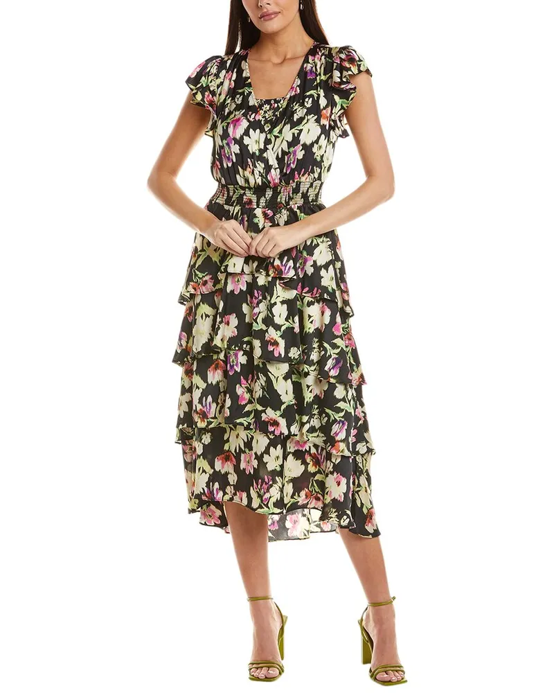 Vince Camuto Flutter Sleeve Surplice Maxi Dress Nocolor
